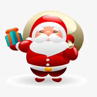 雪人和圣诞老人礼物盒图标免抠