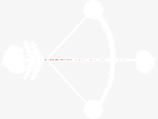 白色线条丘比特之弓免抠