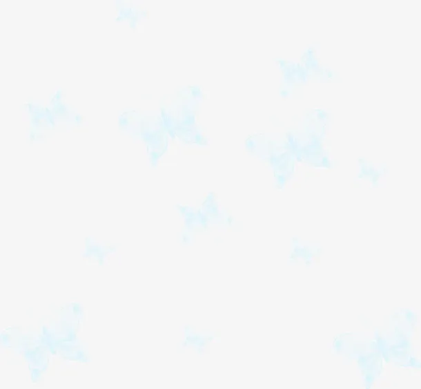 漂浮蓝色蝴蝶免抠