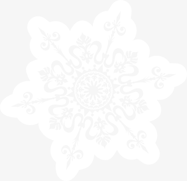 美丽漂浮雪花免抠