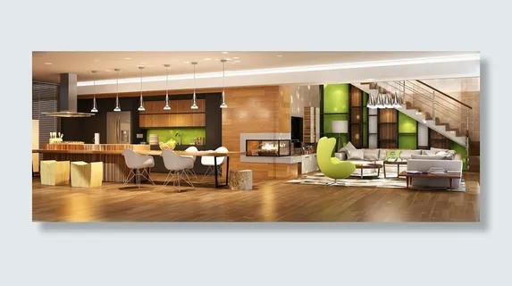 家装楼梯沙发与开放式厨房摄影图片轮播图高清 家装楼梯沙发与开放式厨房摄影图片轮播图高清