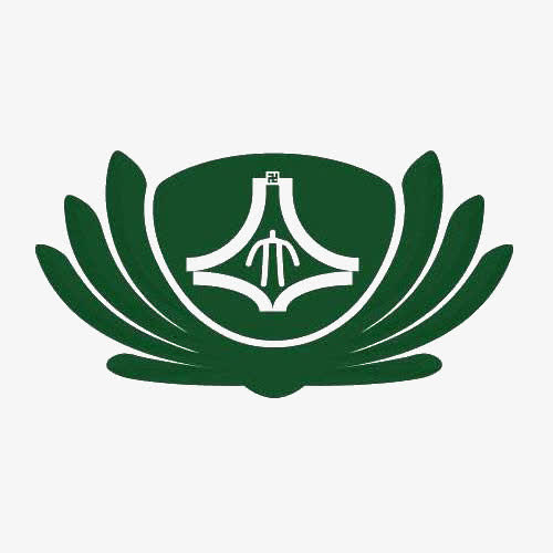 绿色莲花佛教LOGO免抠