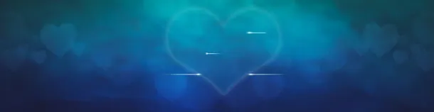 中秋深色夜空心型banner