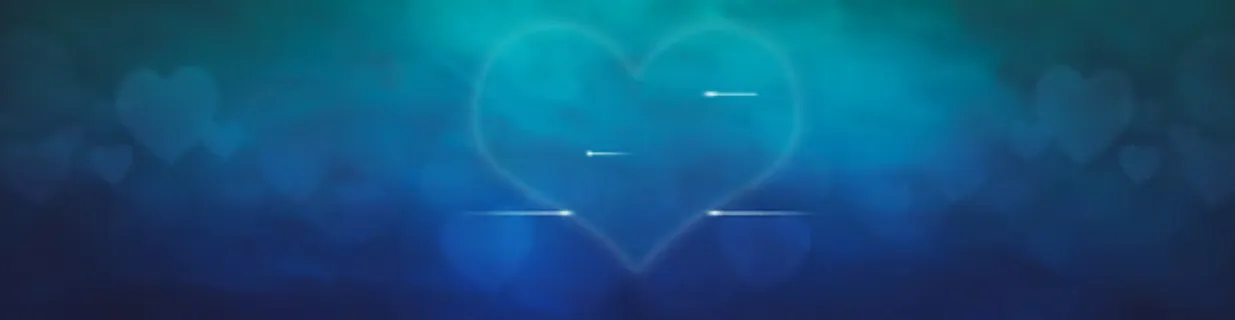 中秋深色夜空心型banner