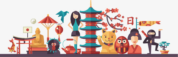 国庆节旅游素材免抠