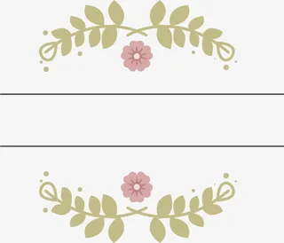 绿色叶子花纹装饰免抠