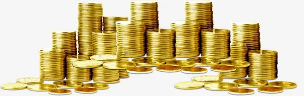 金币样式银行理财免抠