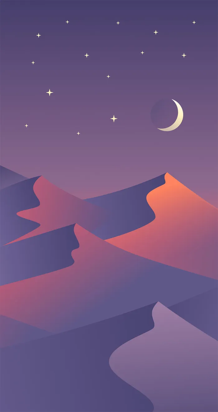 卡通夜晚H5背景高清