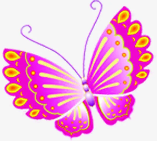 春天粉色纹理蝴蝶装饰免抠