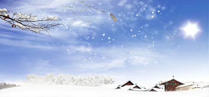 冬天雪景背景高清