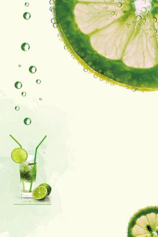 夏日清新简约柠檬汁海报背景素材高清
