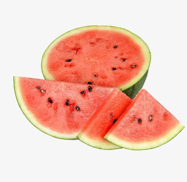 新鲜切片西瓜免抠