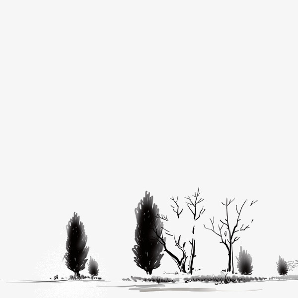 水墨树木免抠