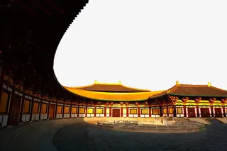 半圆形的院子免抠