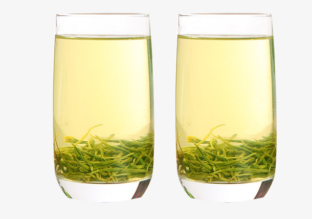两杯毛尖茶免抠