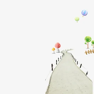 桥卡通学校宣传单免抠