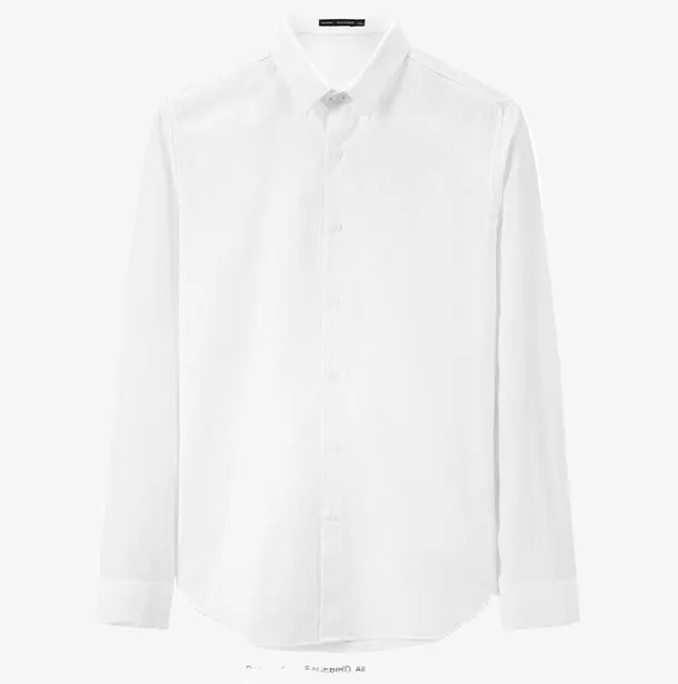 白色简约时尚立体休闲衬衫免抠