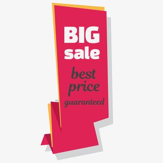 夏季促销折纸标签免抠