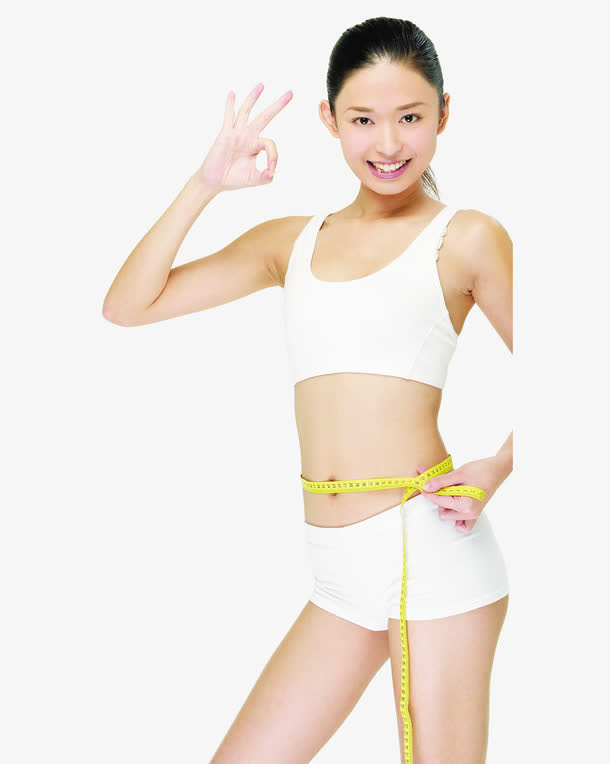 瘦身女性免抠