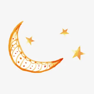 矢量手绘月亮免抠