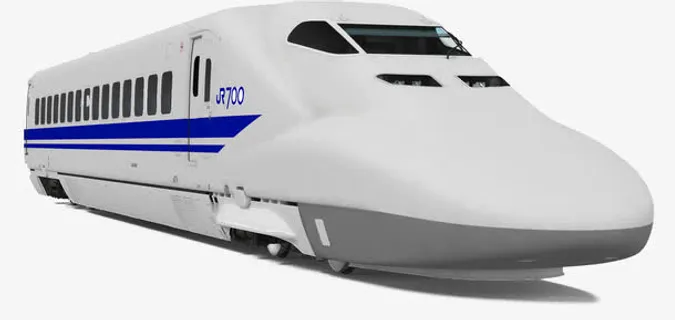 白色高速列车免抠