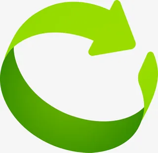 绿色弧形箭头免抠