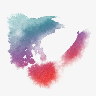 彩色的水墨免抠