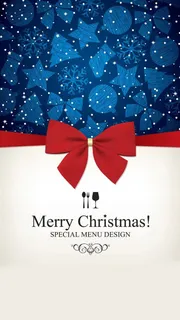 蓝色蝴蝶结圣诞节背景高清