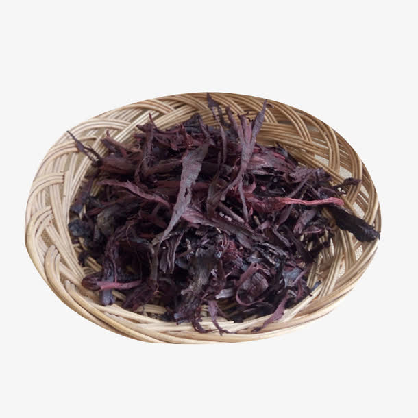 藤篮里的紫草片免抠素材免抠