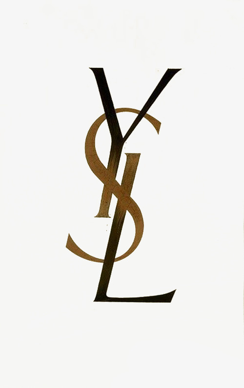 圣罗兰棕色黑色渐变LOGO免抠