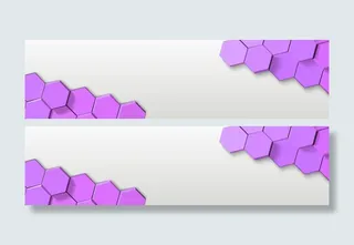 立体蜂窝装饰banner背景