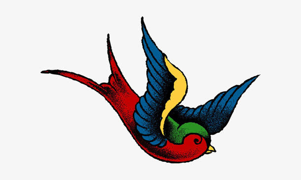 手绘燕子免抠