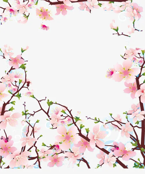 桃花框架免抠