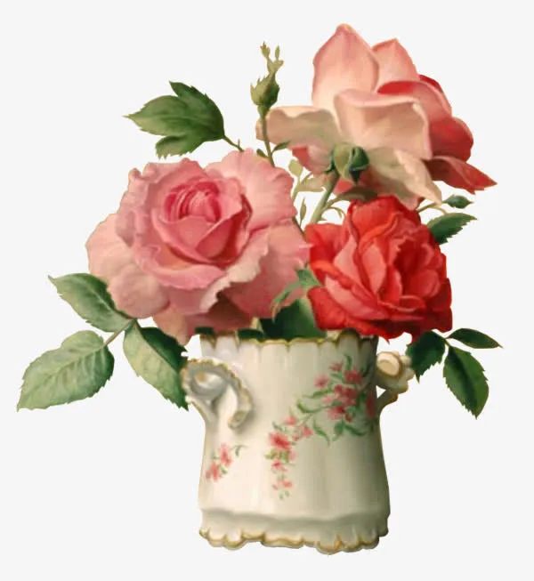 矢量花草素材水彩花卉免抠