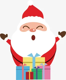 手绘元素圣诞老人免抠