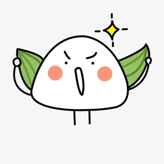 手绘卡通机敏的粽子免抠