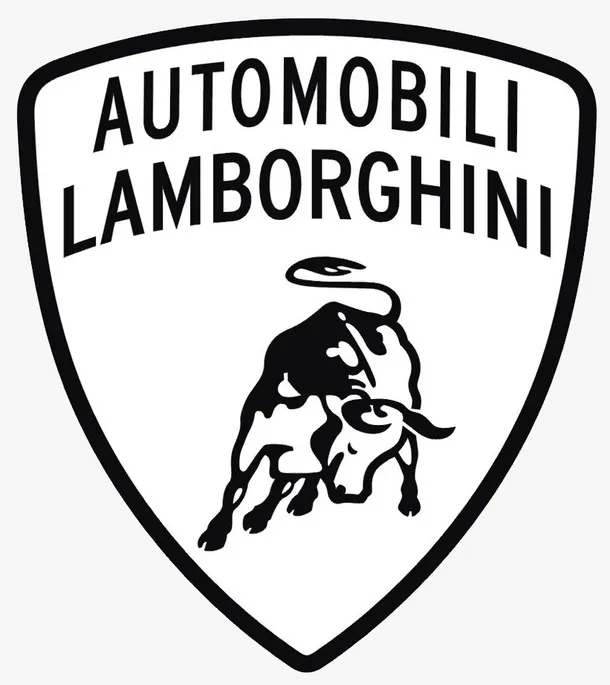 兰博基尼黑白logo素材免抠
