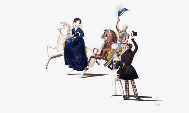 欧式人物免抠手绘/卡通卡通元素