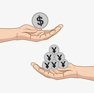 手拿着金币免抠