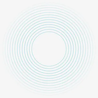 蓝色同心圆环免抠