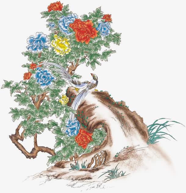 工笔画免抠