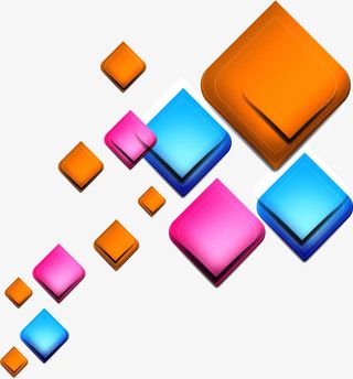 炫彩正方体免抠