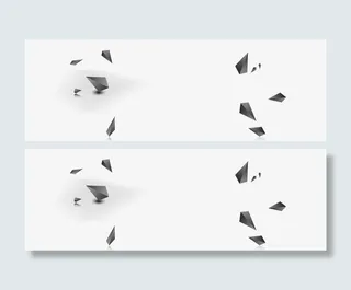 灰色几何体免抠