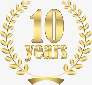 金色数字10矢量图免抠