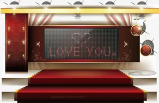 红色舞台大屏幕背景装饰图案