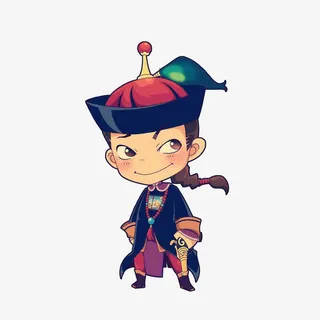 拿着枪的韦小宝免抠