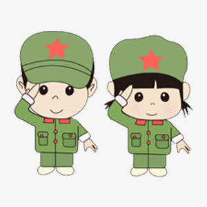五一劳动绿色卡通人物免抠