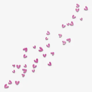 手绘紫色水晶爱心装饰免抠