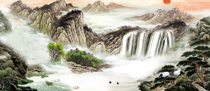 水墨山水风景画高清