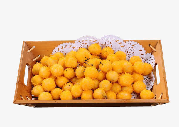 炸南瓜黑芝麻汤圆免抠